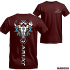 Ariat Western Tribal Bull Skull T-Shirt – Turquoise Accents, Soft Cotton, Relaxed Fit Rodeo Style Tee for Cowboy Lovers