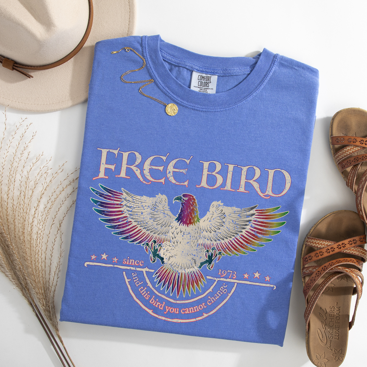 Free Bird Vintage Rock Anthem Retro Concert Classic Jam Session Memorial Edition Limited Comfort Colors Tee